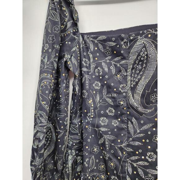 NWT Maeve Long-Sleeve Square-Neck Drop-Waist Mini Dress Sz XL #8H502 - Picture 7 of 11